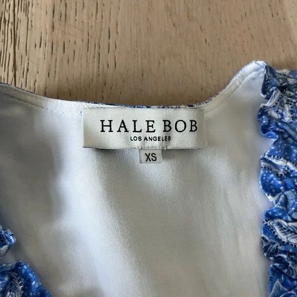 Hale Bob Rhona Blue Floral with A-Line Bottom Dress Size XS - Picture 4 of 5